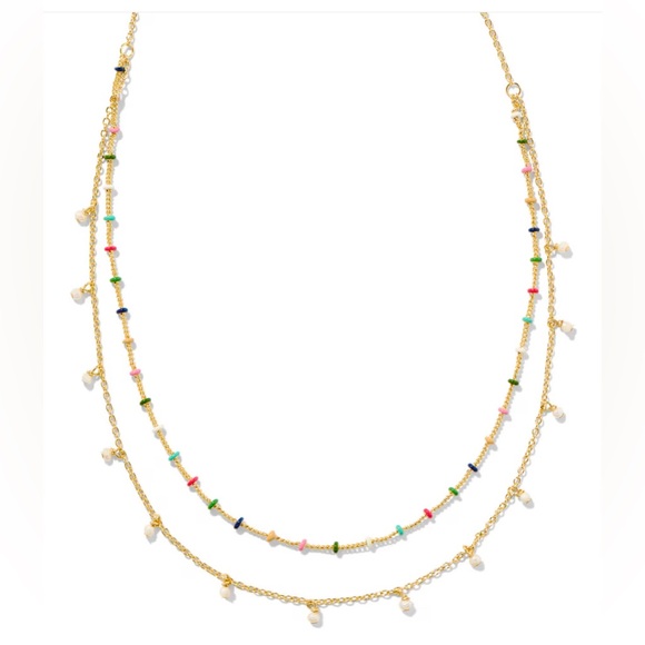 Kendra Scott Jewelry - KENDRA SCOTT Eve Gold Multi Strand Necklace in Multi Mix NWT